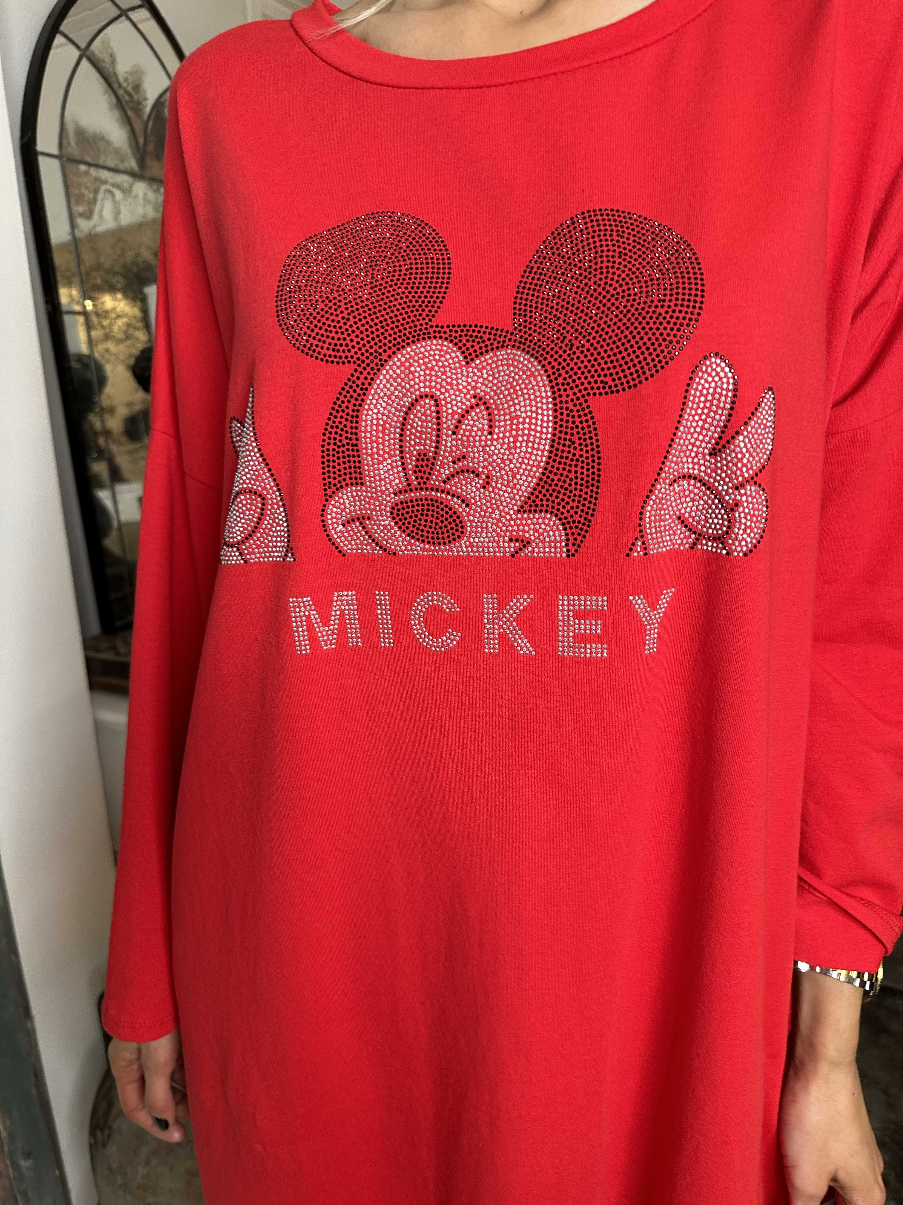 Amal Glitter - Kjole i bomuld med tryk i similisten